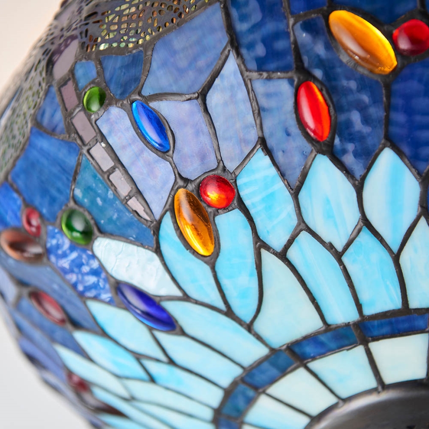 Endon 70722 - Stropna svetilka Tiffany DRAGONFLY 2xE27/60W/230V premer 41 cm