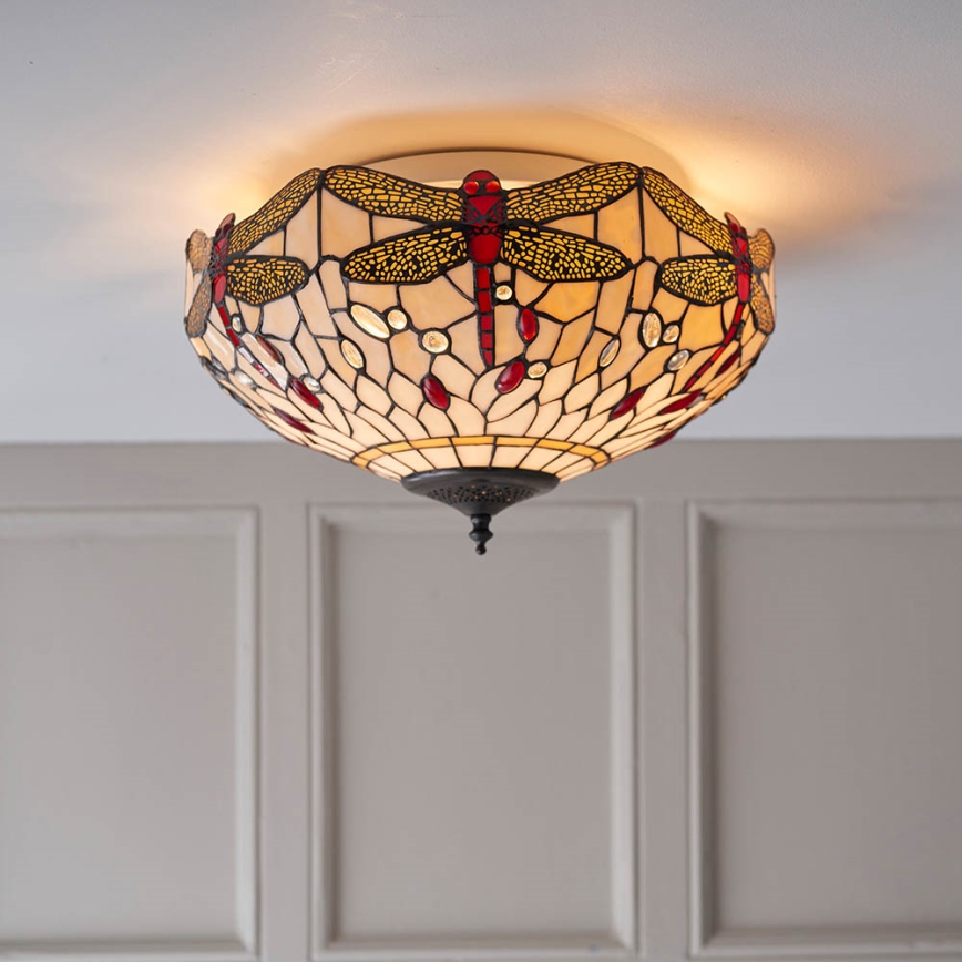 Endon 70723 - Stropna svetilka KAČJI PASTIR 2xE27/60W/230V pr. 41 cm
