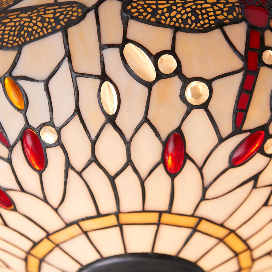 Endon 70723 - Stropna svetilka Tiffany DRAGONFLY 2xE27/60W/230V, premer 41 cm