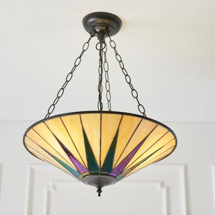 Endon 70754 - Lestenec na verigi DARK STAR 3xE27/60W/230V pr. 49 cm