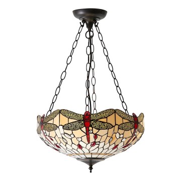 Endon 70759 - Lestenec na verigi DRAGONFLY 3xE27/60W/230V, premer 41 cm