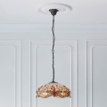 Endon 70824 - Lestenec na verigi Tiffany DRAGONFLY 3xE27/60W/230V premer 41 cm