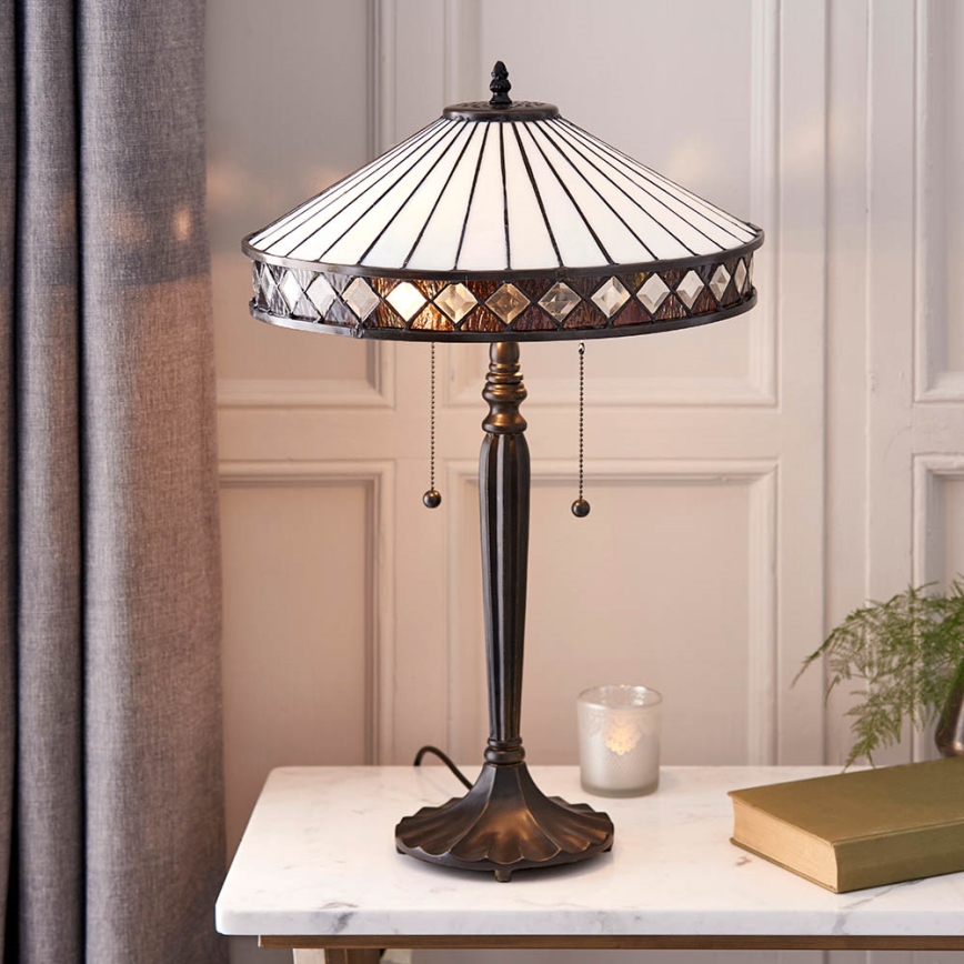 Endon 70935 - Namizna svetilka FARGO 2xE27/60W/230V pr. 41,5 cm