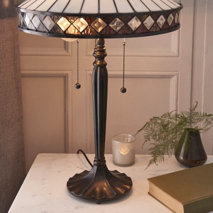 Endon 70935 - Namizna svetilka FARGO 2xE27/60W/230V pr. 41,5 cm