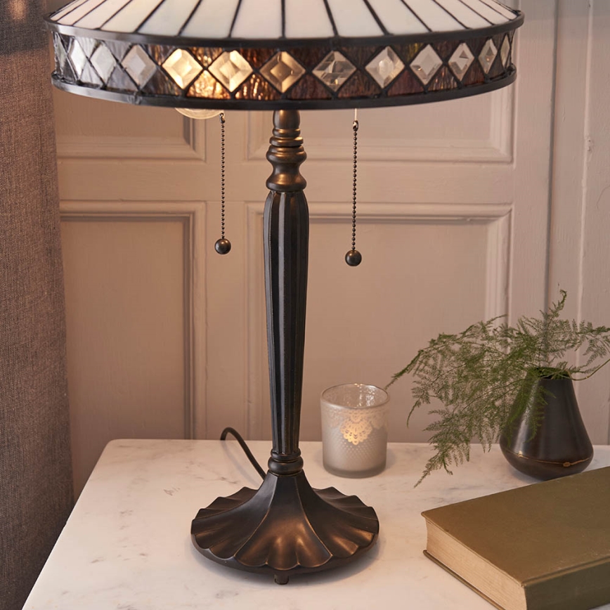 Endon 70935 - Namizna svetilka FARGO 2xE27/60W/230V pr. 41,5 cm