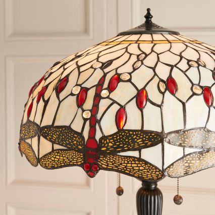 Endon 70940 - Stoječa svetilka DRAGONFLY 2xE27/60W/230V, premer 50 cm