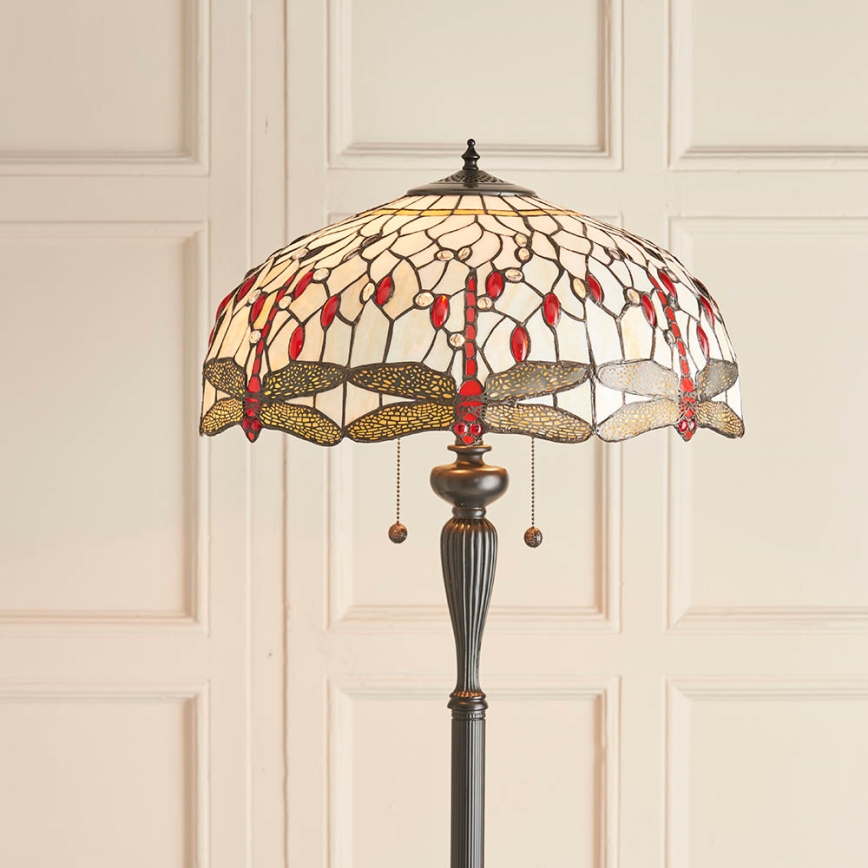 Endon 70940 - Talna svetilka Tiffany DRAGONFLY 2xE27/60W/230V, premer 50 cm