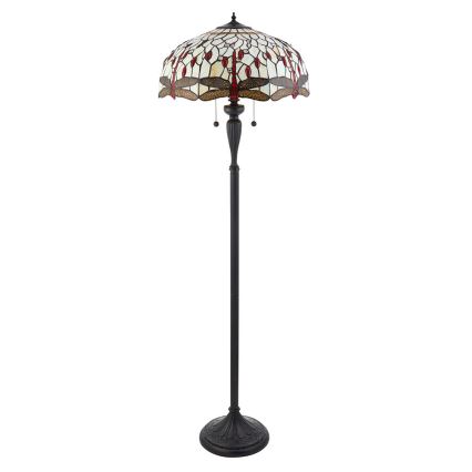 Endon 70940 - Talna svetilka Tiffany DRAGONFLY 2xE27/60W/230V, premer 50 cm