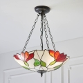 Endon 70946 - Lestenec Tiffany BOTANICA na verigi 3xE27/60W/230V, premer 45 cm
