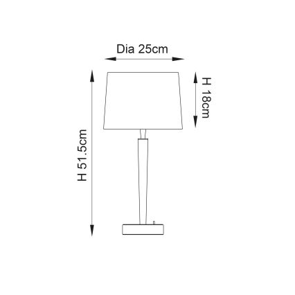 Endon 72175 - Namizna svetilka z USB priključkom SYON 1xE14/40W/230V sijajni krom/bež