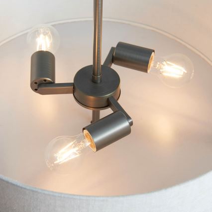 Endon 72635 - Lestenec na drogu HAYFIELD 3xE27/40W/230V mat krom/siva