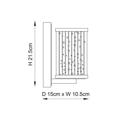 Endon 76259 - Stenska svetilka EASTON 1xE14/6W/230V sijajni krom