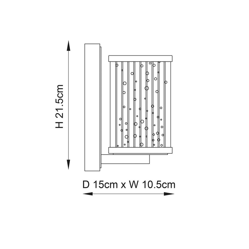 Endon 76259 - Stenska svetilka EASTON 1xE14/6W/230V sijajni krom