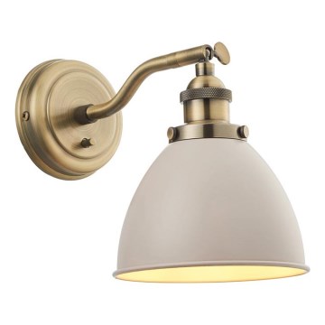 Endon 76330 - Stenski reflektor FRANKLIN 1xE14/40W/230V medenina/taupe