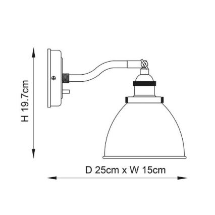 Endon 76330 - Stenski reflektor FRANKLIN 1xE14/40W/230V medenina/taupe