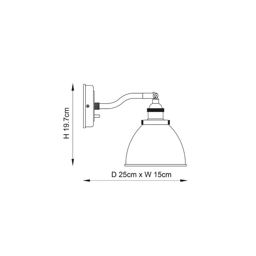 Endon 76330 - Stenski reflektor FRANKLIN 1xE14/40W/230V medenina/taupe