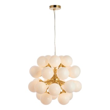 Endon 76499 - Lestenec na kablu OSCAR 28xG9/18W/230V v zlati barvi