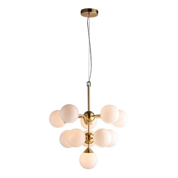 Endon 76500 - Lestenec na vrvici OSCAR 11xG9/18W/230V medenina
