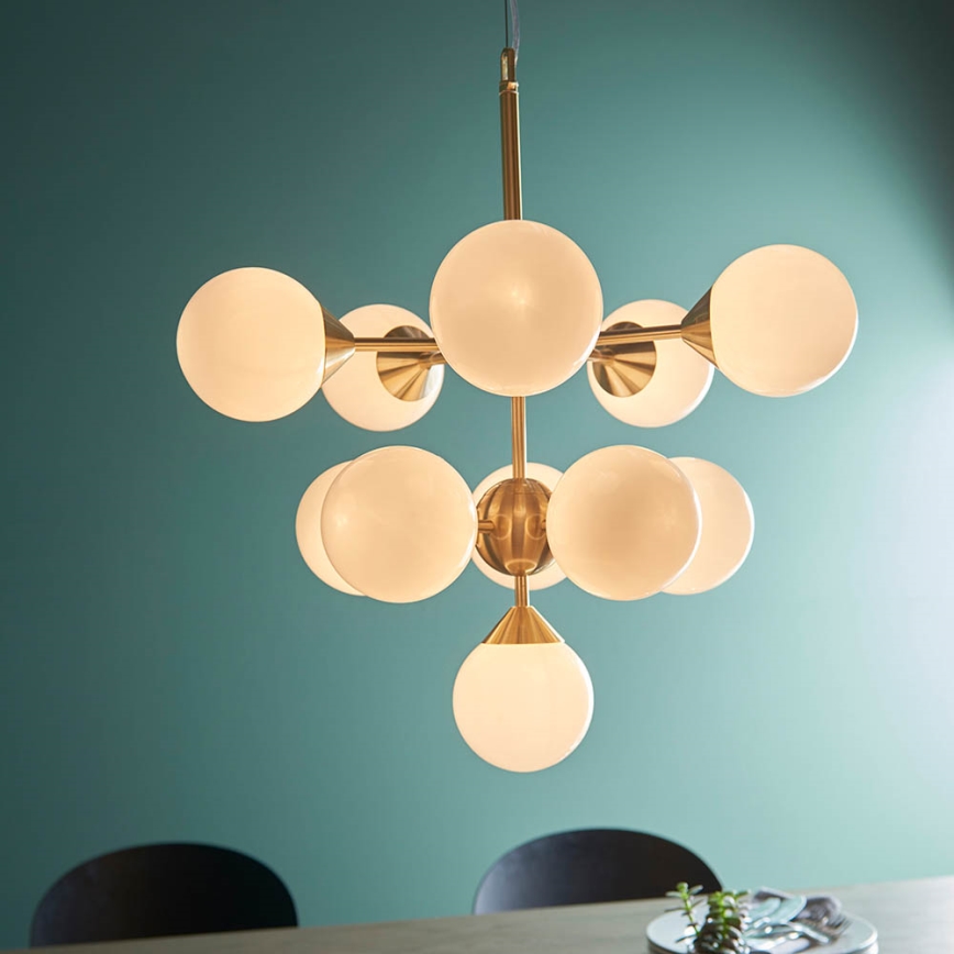 Endon 76500 - Lestenec na vrvici OSCAR 11xG9/18W/230V medenina