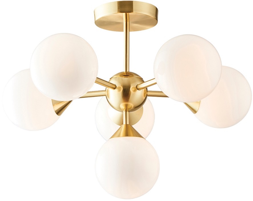 Endon 76501 - Lestenec na palici OSCAR 6xG9/5W/230V zlata
