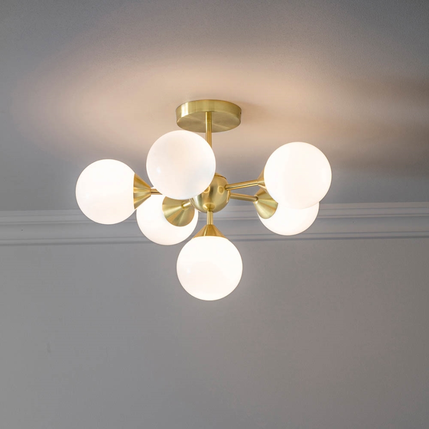 Endon 76501 - Lestenec na palici OSCAR 6xG9/5W/230V zlata