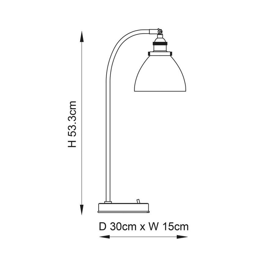 Endon 77861 - Namizna svetilka HANSEN 1xE27/40W/230V baker