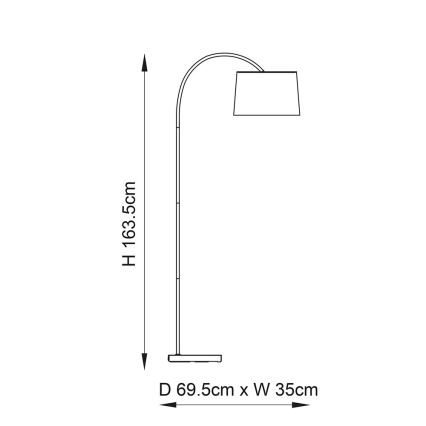 Endon 78163 - Talna svetilka CARLSON 1xE27/60W/230V siva/črna
