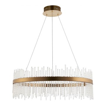 Endon 81908 - LED Zatemnitveni lestenec na vrvici ADRIEL LED/58W/230V 3000K pr. 70 cm zlata/prozorna