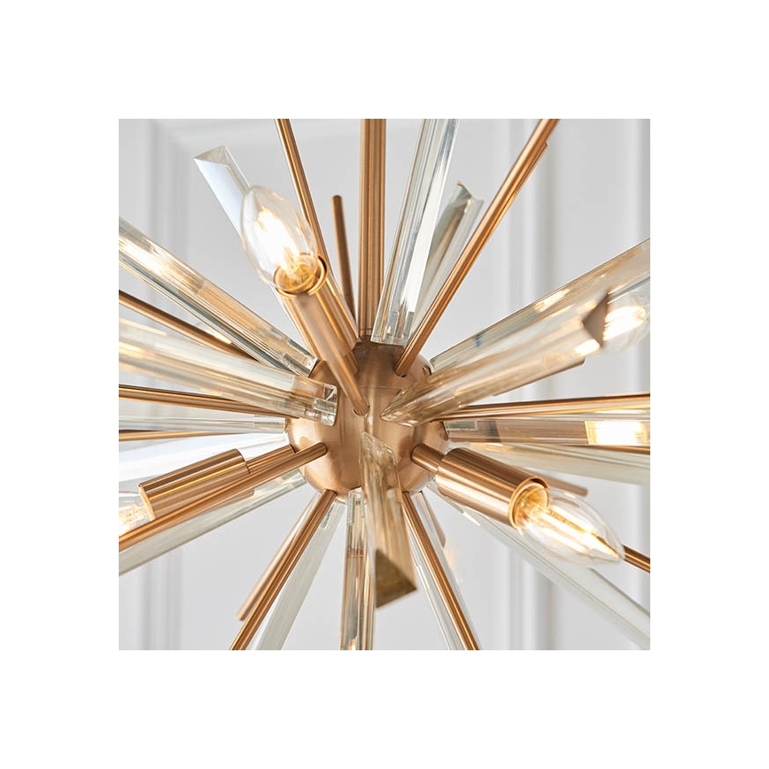 Endon 81936 - Lestenec na verigi 6xE14/40W/230V v zlati barvi