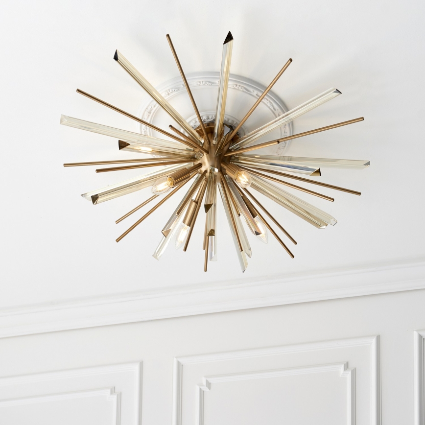 Endon 81937 - Stropno svetilo 4xE14/40W/230V premer 80 cm zlato