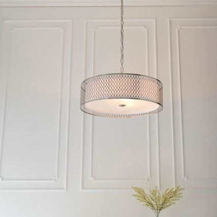 Endon 81969 - Lestenec na verigi CORDERO 3xE27/10W/230V mat krom