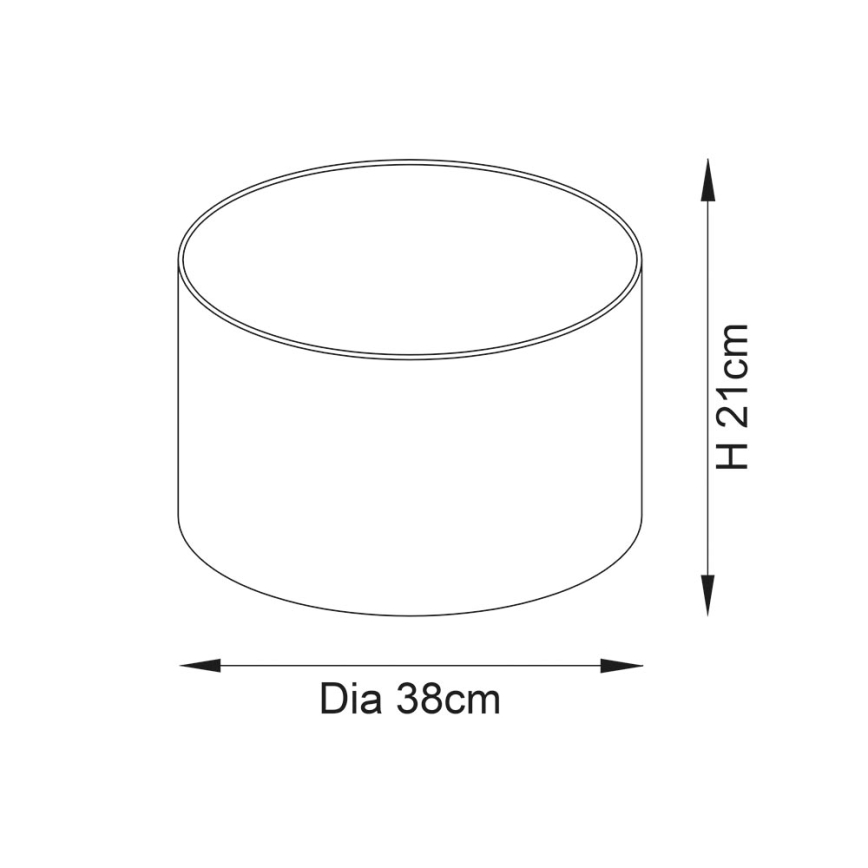 Endon 90024 - Nadomestni abažur za namizno svetilko z grlom E27, premer 38 cm, siva