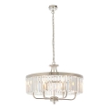Endon 90263 - Lestenec na verigi CHESTERFIELD 6xE14/6W/230V premer 55 cm sijajni krom