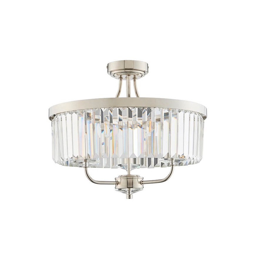 Endon 90264 - Stropno pritrjen lestenec CHESTERFIELD 3xE14/6W/230V, premer 45 cm, sijajni krom