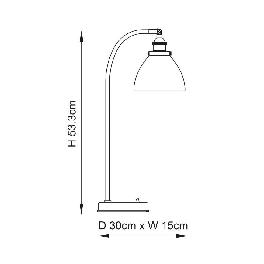 Endon 91740 - Namizna svetilka HANSEN 1xE14/40W/230V mat krom