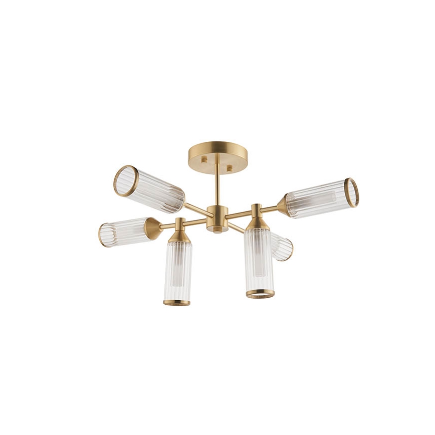 Endon 92213 - Lestenec na palici 6xG9/3W/230V medeninast