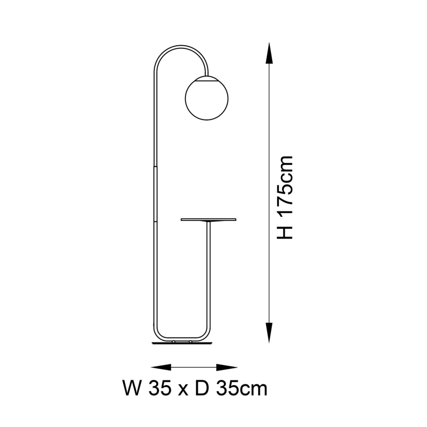 Endon 92424 - Stoječa svetilka HALO 1xE14/7W/230V črna/bela