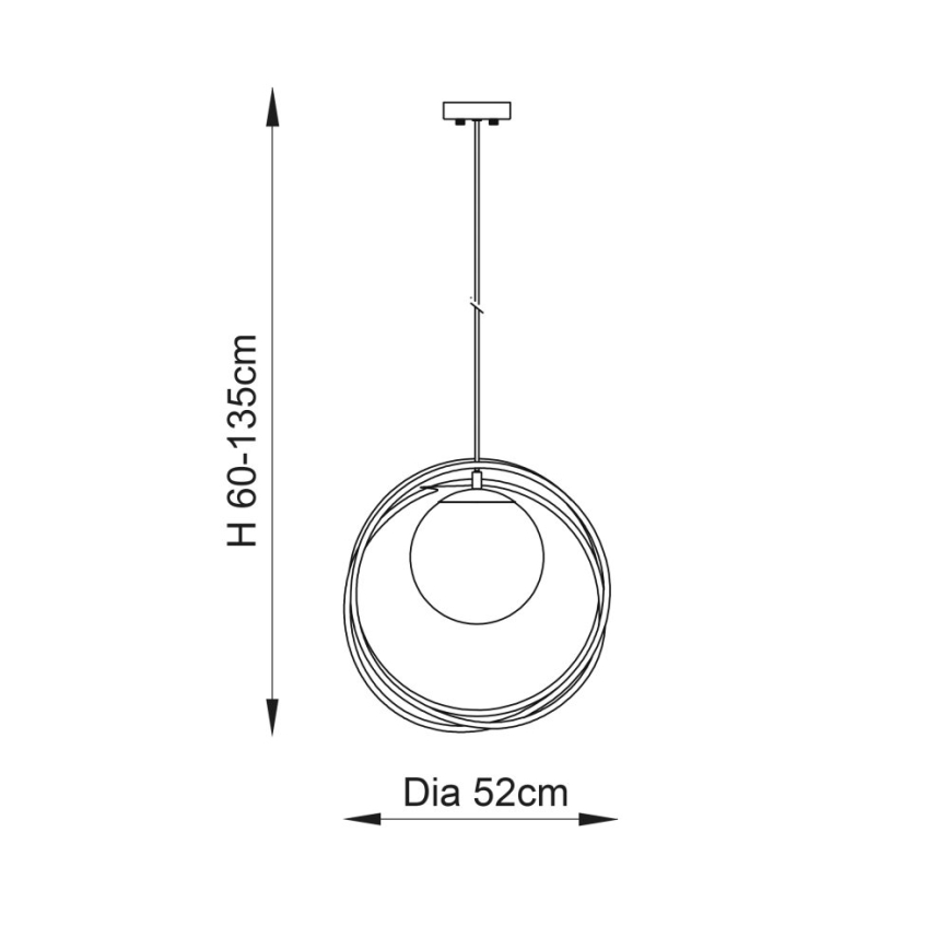 Endon 92488 - Lestenec na kablu EMILIO 1xE27/10W/230V zlata