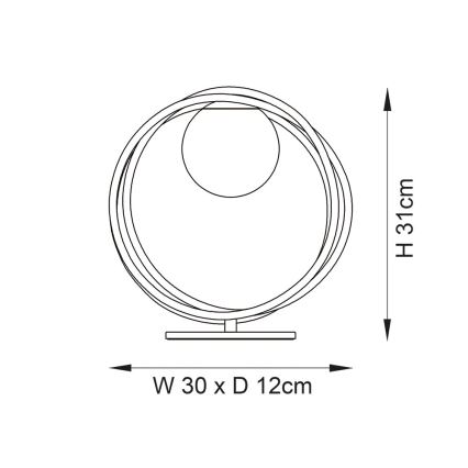 Endon 92491 - Namizna svetilka EMILIO 1xG9/3W/230V zlata/bela