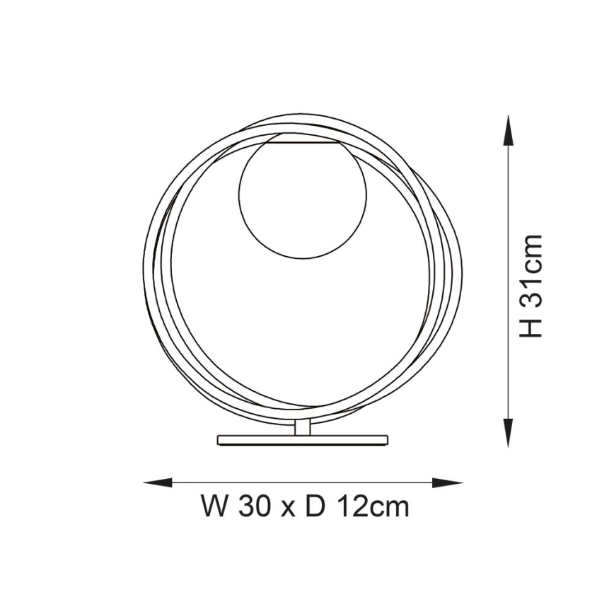 Endon 92491 - Namizna svetilka EMILIO 1xG9/3W/230V zlata/bela