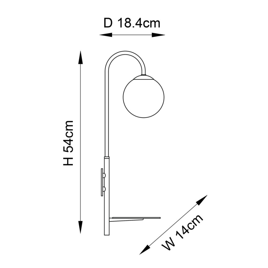 Endon 92726 - Stenska svetilka HALO 1xG9/3W/230V črna/bela