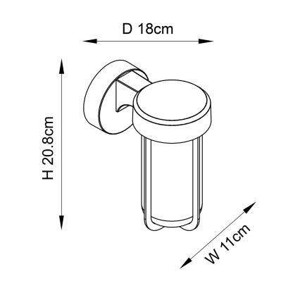 Endon 92782 - LED kopalniško stensko svetilo LED/8W/230V IP44 2700K mat krom