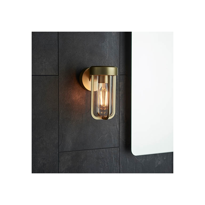 Endon 92855 - Stenska svetilka za kopalnico 1xE27/6W/230V IP44 medenina