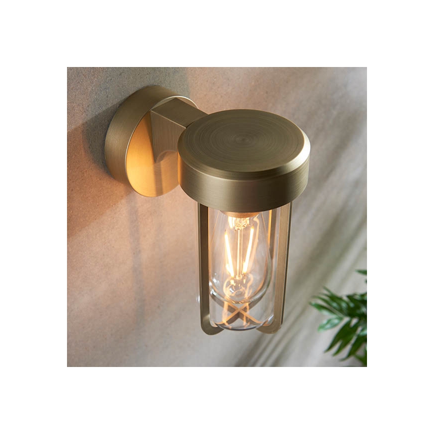 Endon 92855 - Stenska svetilka za kopalnico 1xE27/6W/230V IP44 medenina