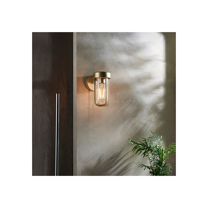 Endon 92855 - Stenska svetilka za kopalnico 1xE27/6W/230V IP44 medenina