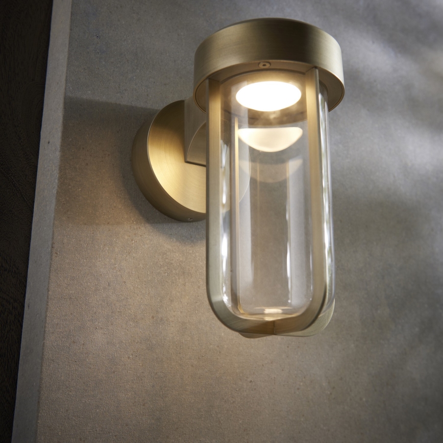 Endon 92856 - LED kopalniško stensko svetilo LED/8W/230V IP44 2700K medenina
