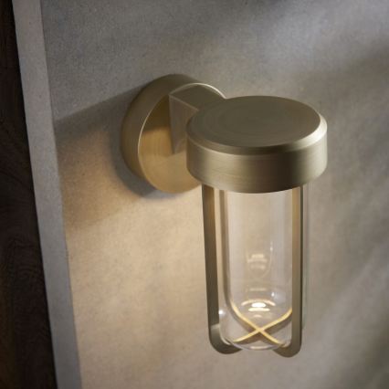 Endon 92856 - LED kopalniško stensko svetilo LED/8W/230V IP44 2700K medenina