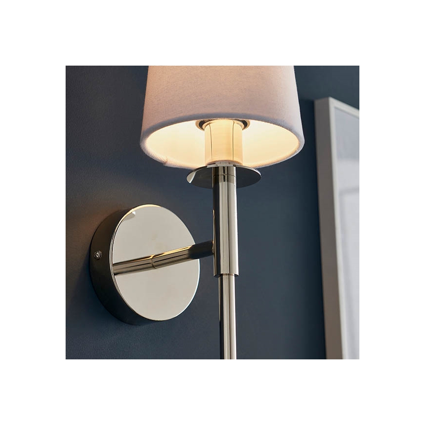 Endon 92949 - Stenska svetilka 1xE14/6W/230V bela/sijajni krom