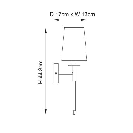 Endon 92949 - Stenska svetilka 1xE14/6W/230V bela/sijajni krom