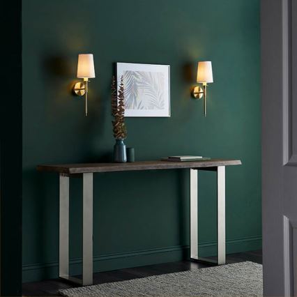 Endon 92955 - Stenska svetilka 1xE14/6W/230V bela/zlata